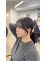 ムク 新宿(muc)&nbsp;顔まわりカット/顔まわり地毛風ストレート