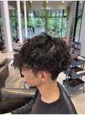 波巻きパーマ