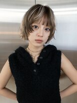 デザインカラー　ハイライト　ローライト　ミニボブ　ウルフ