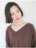 縮毛矯正で切りっぱなしボブも♪