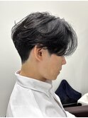 毛流れセンターパートニュアンスパーマカルマヘアメンズパーマ