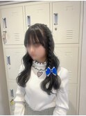 あみたらしヘアアレンジお呼ばれヘア文化祭ヘアセット川越本川越