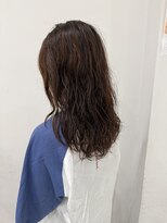 サラ 山口店(SARA)&nbsp;艶ブラウン×コテ巻き風デジタルパーマ