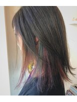 クリコ ヘアーデザイン(CLICQUOT hair design)&nbsp;インナーに3色、1ブリーチで出せるカラーでお任せスタイル