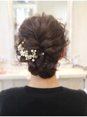 【結婚式ヘアセット】編み込みアレンジ