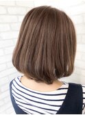 【LUNON fieju】オレンジベージュ×内巻きボブ