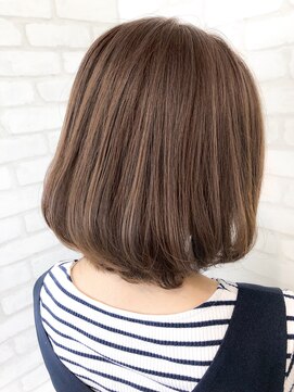 ルノン フィージュ(LUNON fieju) 【LUNON fieju】オレンジベージュ×内巻きボブ