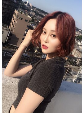 ウィチ(wichi) 【wichi】コットンオレンジミディボブ【橋本/橋本駅】