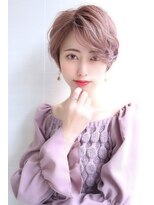 オーロ(ORO) 丸顔さん必見!大人かわいいベビーバングショートヘア