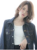 外ハネワンカールミックスカール 前髪長め 