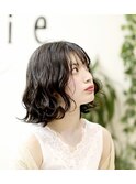【カットスタイリング】☆波ウェーブロブ☆relie 【下関】