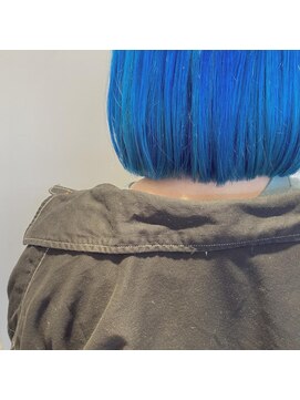 ネオヘアー 曳舟店(NEO Hair) ぱつっとぼぶ×ブルー(吉田)