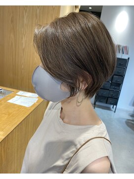 トリート 西船橋店(TREAT) 小顔丸みショート×透け感グレージュ