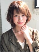 外ハネボブ美髪20代30代40代◎グラデーションカラー小顔