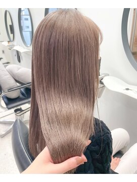 ヒビヲ 横浜西口店(HIBIO) ミルクティーベージュダブルカラーインナーカラーケアブリーチ