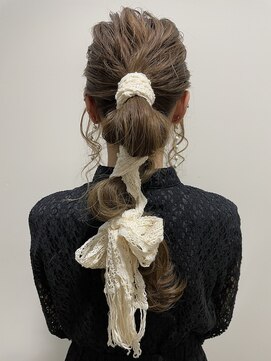 リアン(Lien) レースを使った編み下ろし