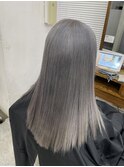 ハイトーンペールシルバーカラー 韓国ヘア
