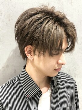 ヘアガーデン オフ(hair garden off) 韓国風コンマバング × ミルクベージュ