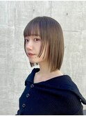 【高橋弥生】ぱつっとボブ オリーブカラー