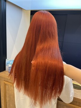 モア 岡崎(more) stylist大山【サマーオレンジカラー】ブリーチ20%のみ配合