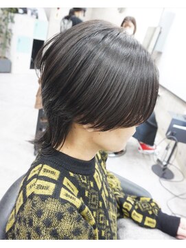 ヘアテリア リュウ 大塚(hair teria ryu) センターパートウルフ/前下がりウルフ/艶カラー