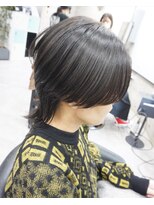 ヘアテリア リュウ 大塚(hair teria ryu) センターパートウルフ/前下がりウルフ/艶カラー