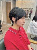 暗髪ショート/ショートカット/丸みショート