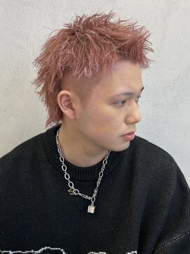 ルースト 西院店(ROOST) ブリーチ2回で出来るピンクカラー