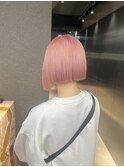 黒髪/ボブルフ/ネビージュ/小顔/ワンレン/栄/髪質改善/前髪