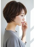 30代/40代/50代/ショートマッシュ/丸みショート/頭の形がきれい