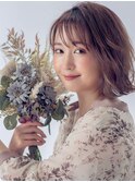 イメチェン/ホワイトブロンド/外ハネボブ/美髪/吉祥寺