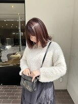 ヘアープレイス ヴィブ(hair place VIVE) ピンクベージュ くびれボブ