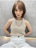 ブリーチなしカラー伸ばしかけヘア簡単スタイリング小顔ヘア