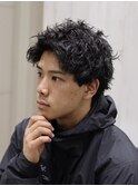刈り上げないワイルド無造作束感ツイストスパイラルパーマ