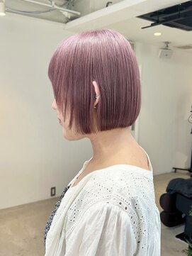 ラック 津田沼(LUCK) ピンクラベンダー/ブリーチ/ケアブリーチ/ボブ/ダブルカラー/