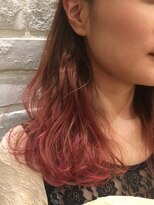 アオク(AOKU)&nbsp;ピンクグラデーションカラー　× ピンクハイライト