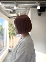 ヘアースタジオゼン アドバンス(hair studio Zen advance)&nbsp;ピンクベージュ×切りっぱなしボブ