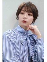 ムウ 難波(MOU)&nbsp;ボブクールショート前髪イメチェンピンクベージュ30代40代50代