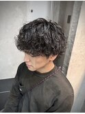 刈り上げセンターパート/波巻きツイストスパイラル/橿原