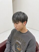 ヘアーメイク クーラ 行橋店(Hair make CURA)&nbsp;爽やかマッシュヘアハイトーンカラーシルバーハイライトメッシュ