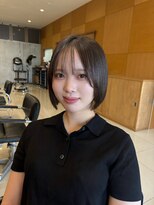 カノエ 防府田島店(canoe)&nbsp;切りっぱなしボブ×髪質改善縮毛矯正