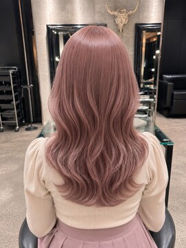 エノア 青山(ENORE) ピンクベージュブラウン×ケアブリーチダブルカラー透明感カラー