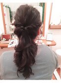 ルーズな編みおろしアレンジ