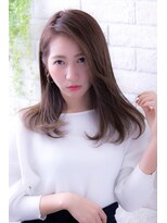 エルデ ナインズ ヘアー スタンド 川口店(elde 9's HAIR STAND)&nbsp;シルキーチョコレート＆プリカールの大人ガーリーモードヘア