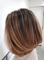 ヘアプラザ アーベン(HAIR PLAZA AERBEN) ハイライト+グラデーションカラー。外国人風オシャレです!!