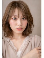 カバーヘア イヴ 戸頭店(COVER HAIR EVE) モカベージュのくびれ小顔ゆるふわミディY戸頭20代30代40代!