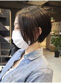大人ショートボブ/イルミナカラー/大人ショートヘア/ハイライト