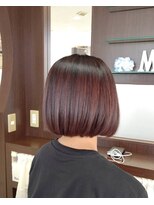 マリーインターナショナル 浦添店(MARIE INTERNATIONAL)&nbsp;ハイライトボブショートボブレッドラベンダーピンクベージュ