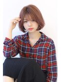 ローライトことりベージュ大人かわいい小顔スリークボブ大人ボブ