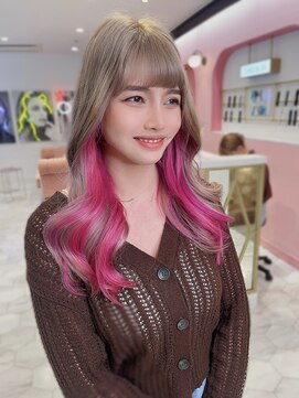 アマンドール(Aman D'or) 韓国風レイヤー×インナーピンク